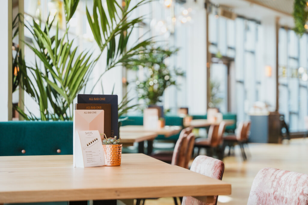 All Bar One New Street table setting